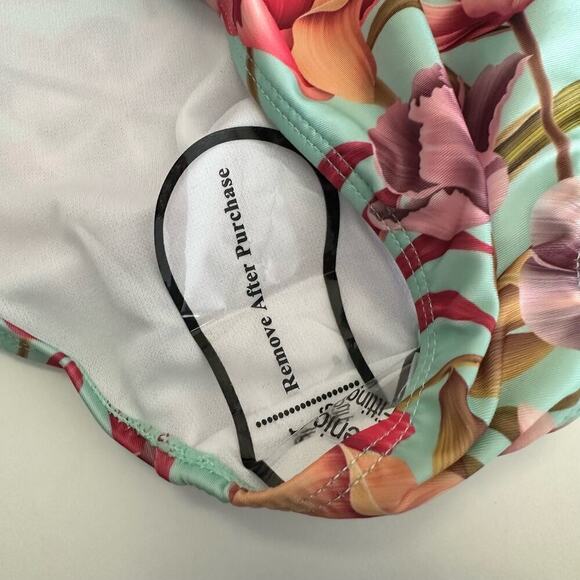 Nicole Miller Leafs Cascade‎ Print One Piece Bathing Suit Women's L NWT Beach - Picture 6 of 7